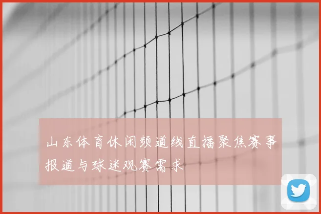 山东体育休闲频道线直播聚焦赛事报道与球迷观赛需求
